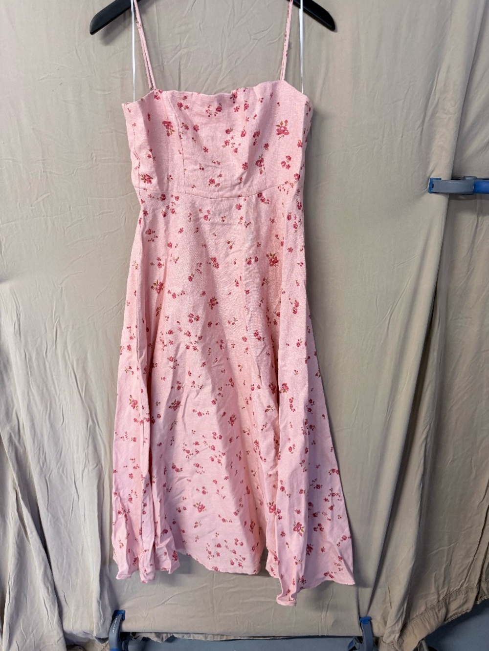 NWT Reformation Pink Floral Midi Dress Size 4 | Broken Zipper